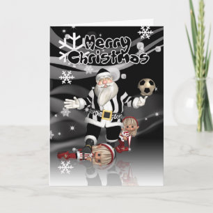 Geordie julkort Santa och lite älvor Helgkort