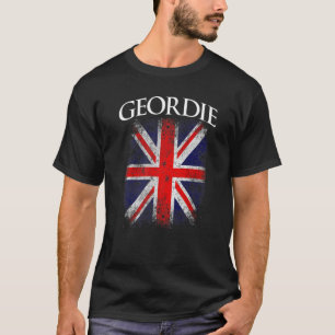 Geordie Vintage Retro British Flagga Funny   T Shirt
