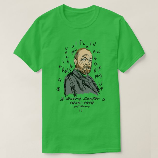 Georg Cantor 18451918 Tysk matematiker T Shirt (Design framsida)