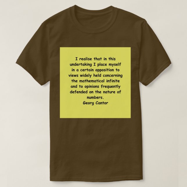 Georg Cantor 9 T Shirt (Design framsida)