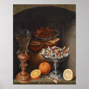 Georg Flegel still Life med Candy Poster