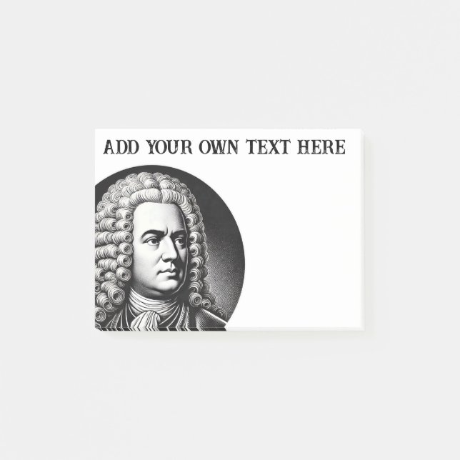 Georg Friedrich Handel Music Älskare Anpassningsba Post-it Block (Framsida)