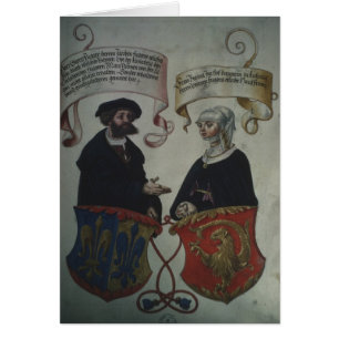 Georg Fugger hans fru Regina Imhoff, 'Geheim Hälsningskort