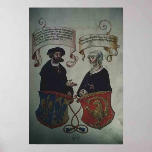 Georg Fugger hans fru Regina Imhoff, Geheim Poster (Framsidan)