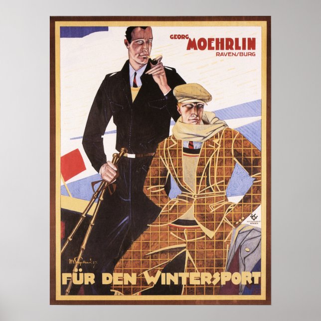 Georg Moehrlin Winter Sports Mode Clothing Bära Poster (Framsidan)