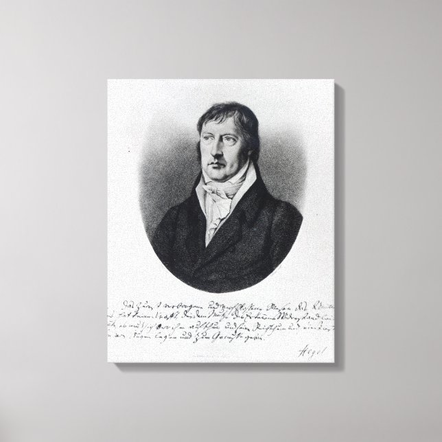 Georg Wilhelm Friedrich Hegel Canvastryck (Framsida)
