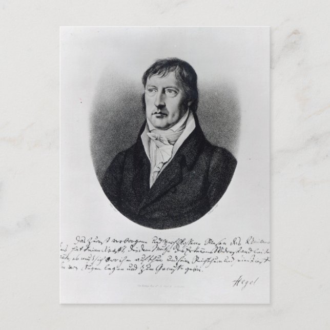 Georg Wilhelm Friedrich Hegel Vykort (Framsida)