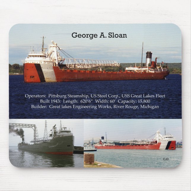 George A. Sloan mousepad Musmatta (Framsidan)