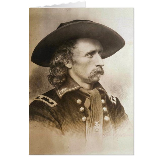 George Armstrong Custer circa 1860s Hälsningskort (Framsidan)