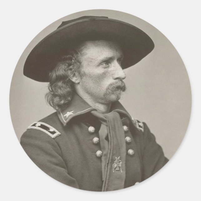 George Armstrong Custer Runt Klistermärke (Framsida)