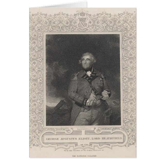 George Augustus Eliott, 1st Baron Heathfield Hälsningskort (Framsidan)