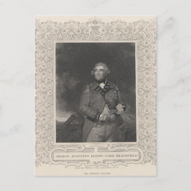 George Augustus Eliott, 1st Baron Heathfield Vykort (Framsida)