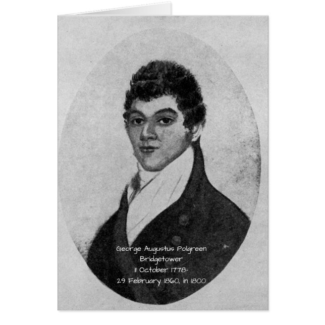 George Augustus Polgreen Bridgetower Hälsningskort (Framsidan)