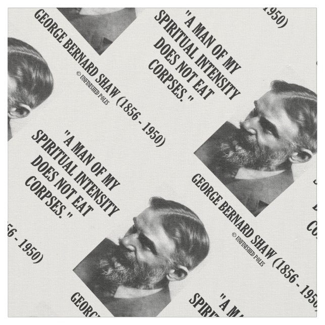 George B. Shaw Andlig Intensitet Äter Inte Lik Tyg (Närbild)