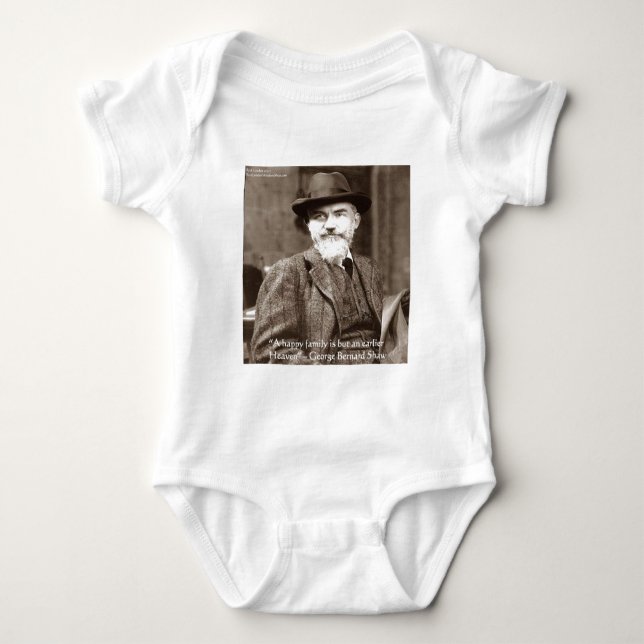 George B Shaw "Familj/Himmel" Visdomspresenter Tee (Framsida)