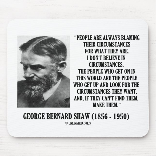 George B. Shaw I tror inte i omständigheter Musmatta (Framsidan)