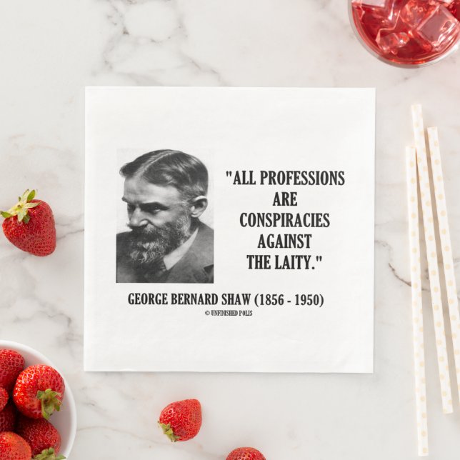 George B. Shaw Professions Conspiracies Laity Pappersservett (Insitu)