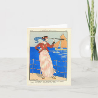 George Barbier Art Deco Blank Note Card Kort
