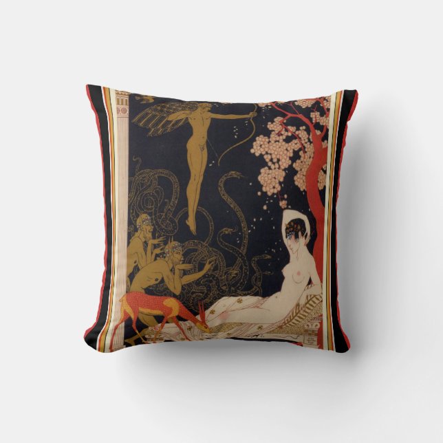 George Barbier Art Deco Dekorativ kudde (Framsida)
