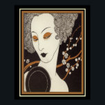 George Barbier Art Deco "Girl With Spegel" 16 x 20 Poster<br><div class="desc">Snygg,  Art Deco-utskrift av en av de underbara herrarna - George Barbier -16 x20</div>