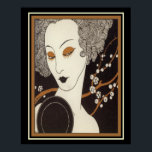 George Barbier Art Deco "Girl With Spegel" 16 x 20 Poster<br><div class="desc">Snygg,  Art Deco-utskrift av en av de underbara herrarna - George Barbier -16 x20</div>