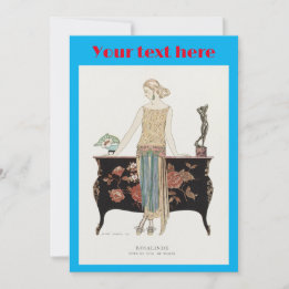 George Barbier Art Deco mode Inbjudningar