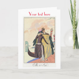 George Barbier Art Deco mode Tack för ditt kort