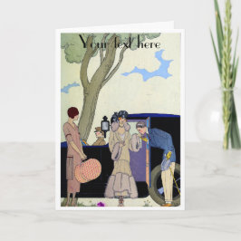 George Barbier Art Deco mode Tack för ditt kort
