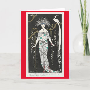 George Barbier Art Deco mode Tack Kort