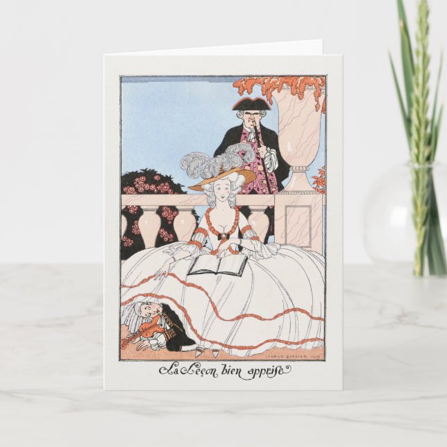 George Barbier, Art Deco Tackkort (Framsida)