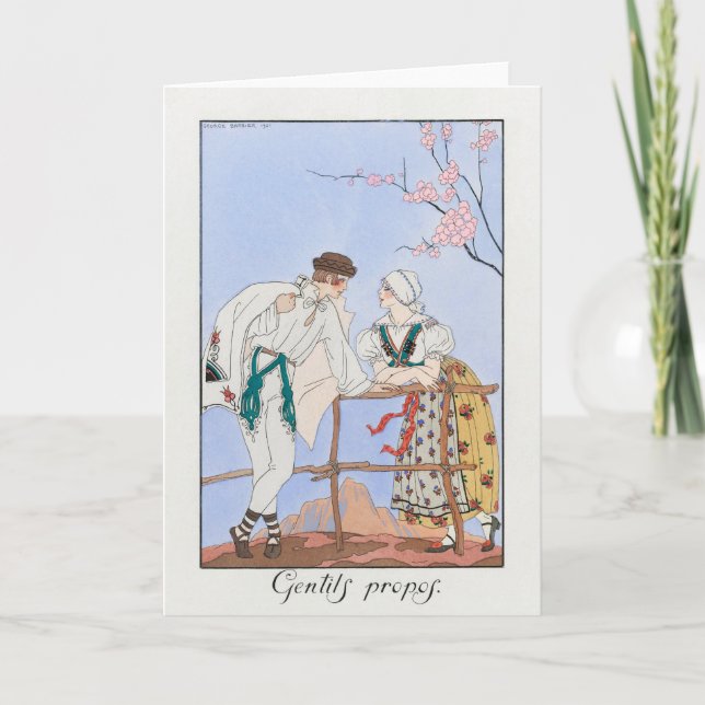 George Barbier, Art Deco Tackkort (Framsida)
