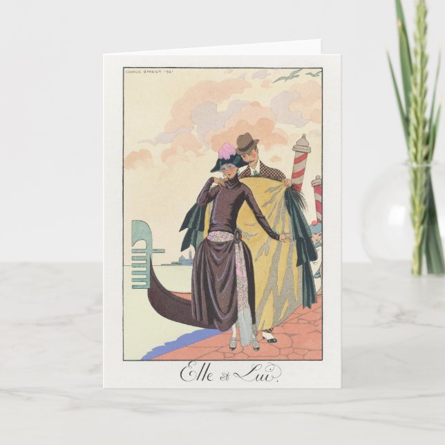 George Barbier, Art Deco-tackkort Tack Kort (Framsida)