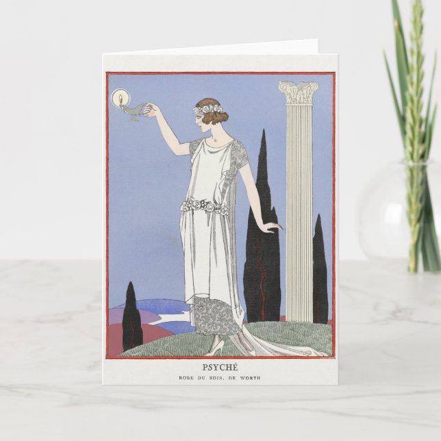George Barbier, Art Deco Tacksamhetskort Tack Kort (Framsida)