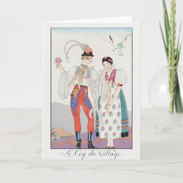 George Barbier, Art Deco Tacksamhetskort Tack Kort (Framsida)