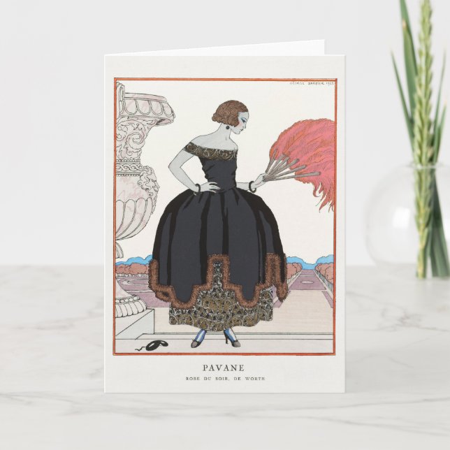 George Barbier, Art Deco Tacksamhetskort Tack Kort (Framsida)