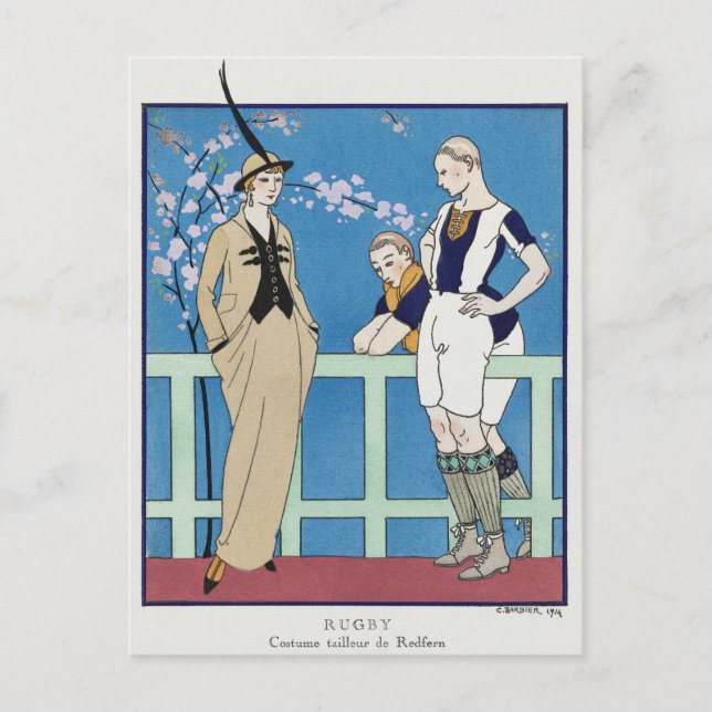George Barbier, Art Deco vykort (Framsida)