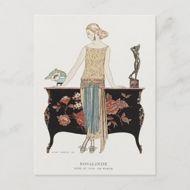 George Barbier, Art Deco-vykort Vykort (Framsida)