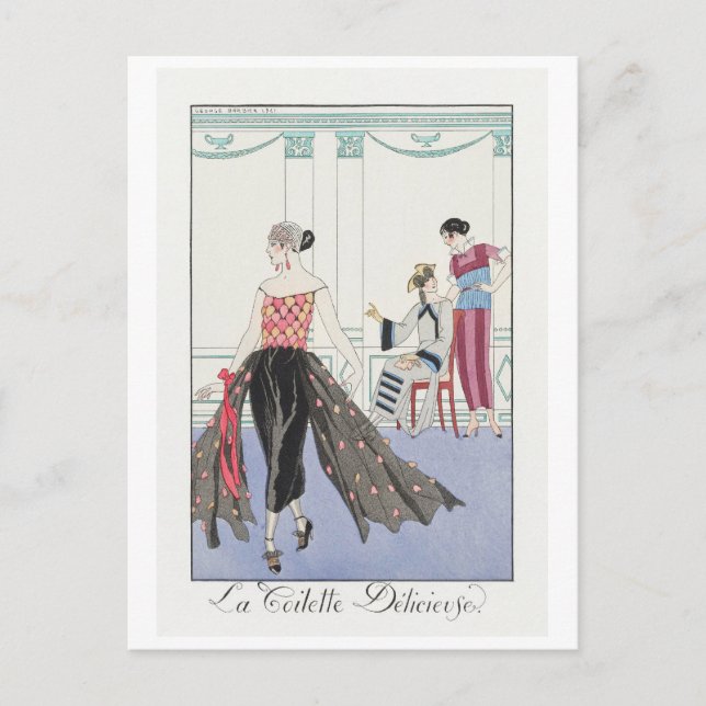 George Barbier, Art Deco-vykort Vykort (Framsida)