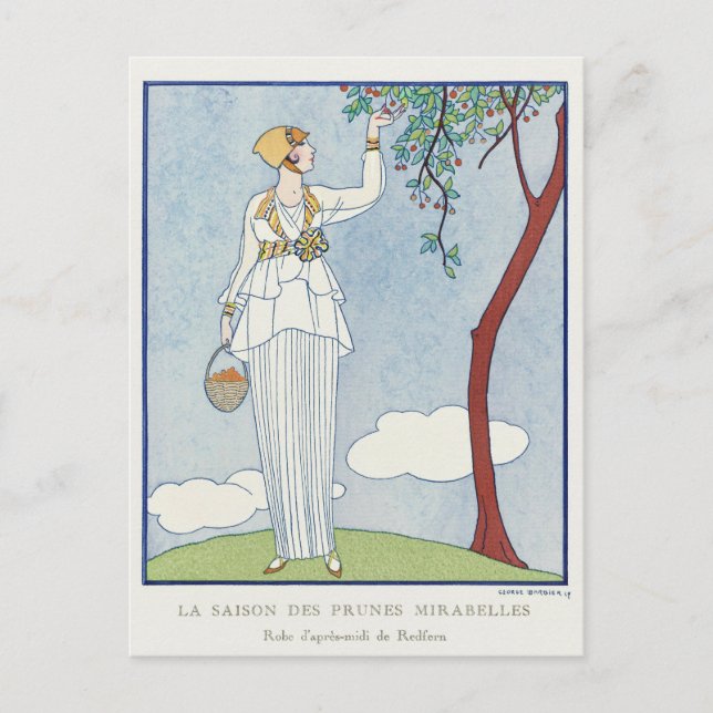 George Barbier, Art Deco-vykort Vykort (Framsida)