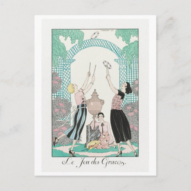 George Barbier, Art Deco-vykort Vykort (Framsida)