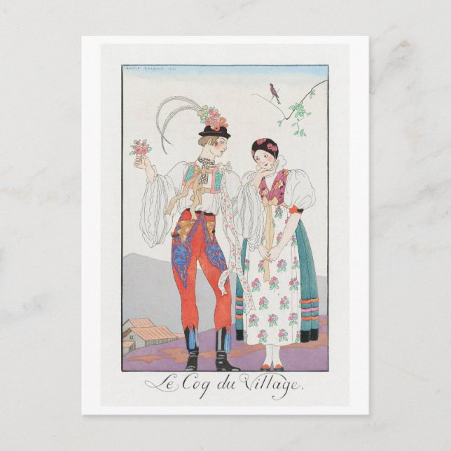George Barbier, Art Deco-vykort Vykort (Framsida)