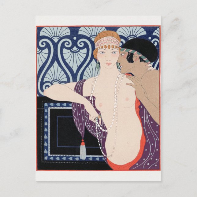 George Barbier, Art Deco-vykort Vykort (Framsida)