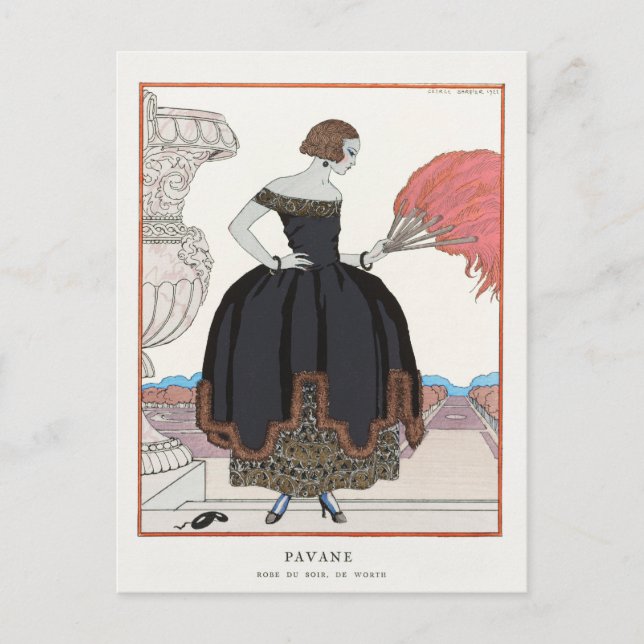 George Barbier, Art Deco-vykort Vykort (Framsida)