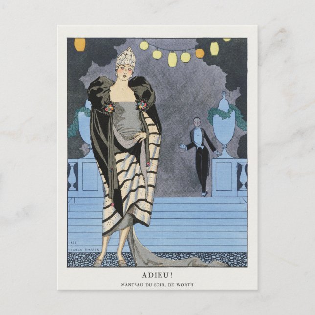 George Barbier, Art Deco-vykort Vykort (Framsida)