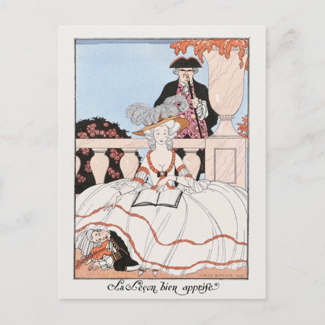 George Barbier, Art Deco-vykort Vykort (Framsida)
