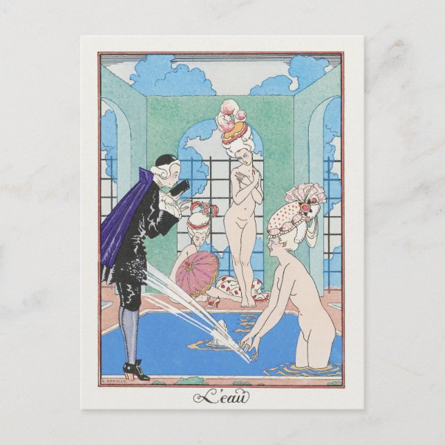 George Barbier, Art Deco-vykort Vykort (Framsida)