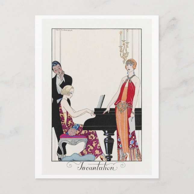 George Barbier, Art Deco-vykort Vykort (Framsida)
