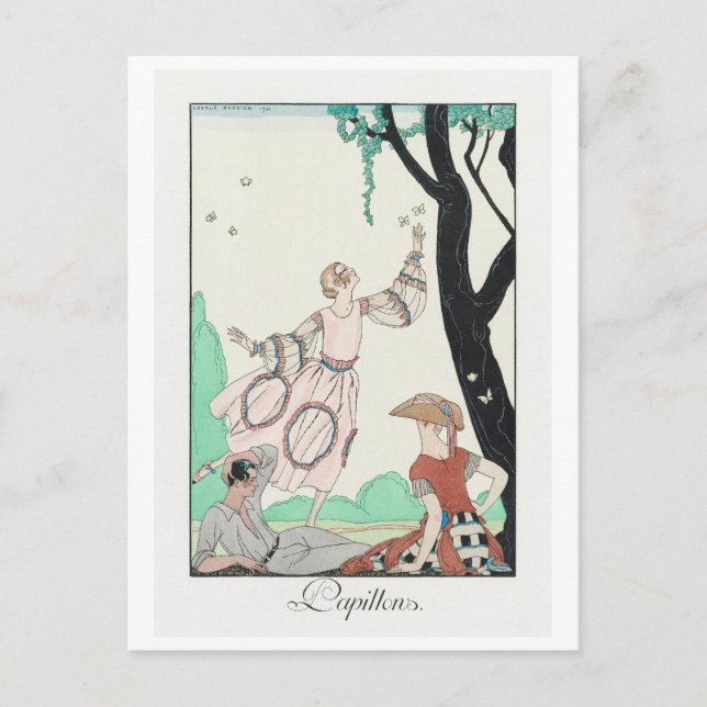 George Barbier, Art Deco-vykort Vykort (Framsida)