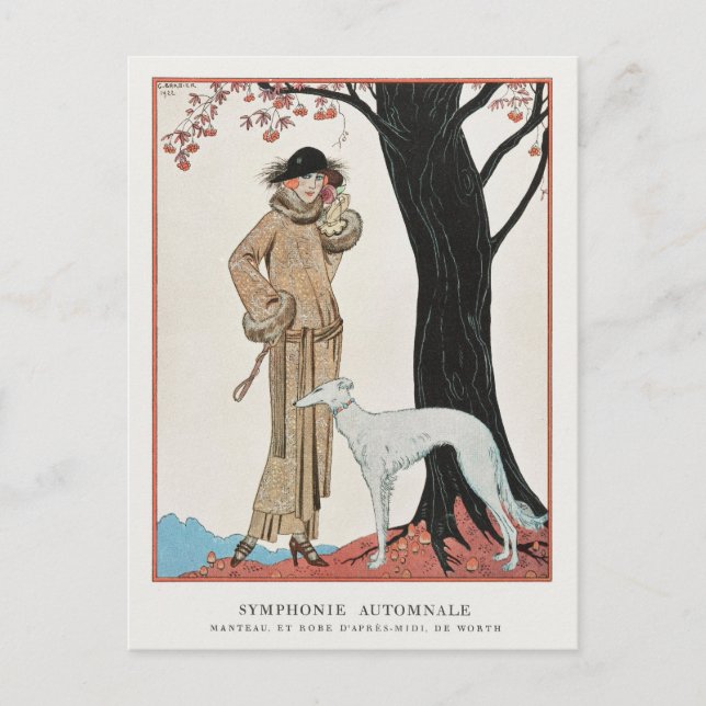 George Barbier, Art Deco-vykort Vykort (Framsida)