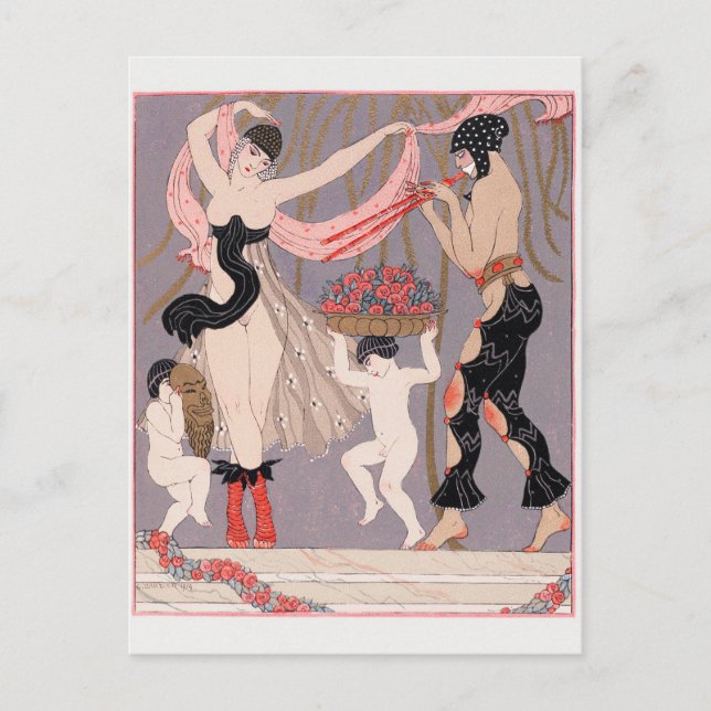 George Barbier, Art Deco-vykort Vykort (Framsida)
